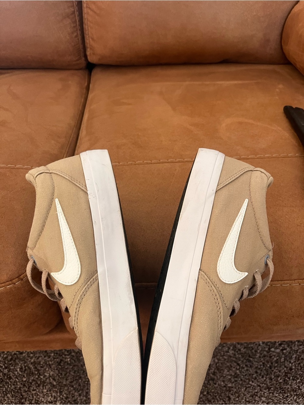 Nike Men’s SB Charge Canvas sneakers in a khaki brown colorwa - Picture 6 of 9